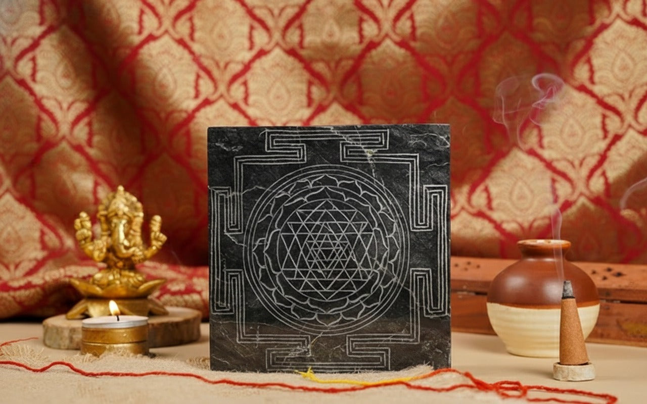 Premium Handmade Shaligram Shree Yantra