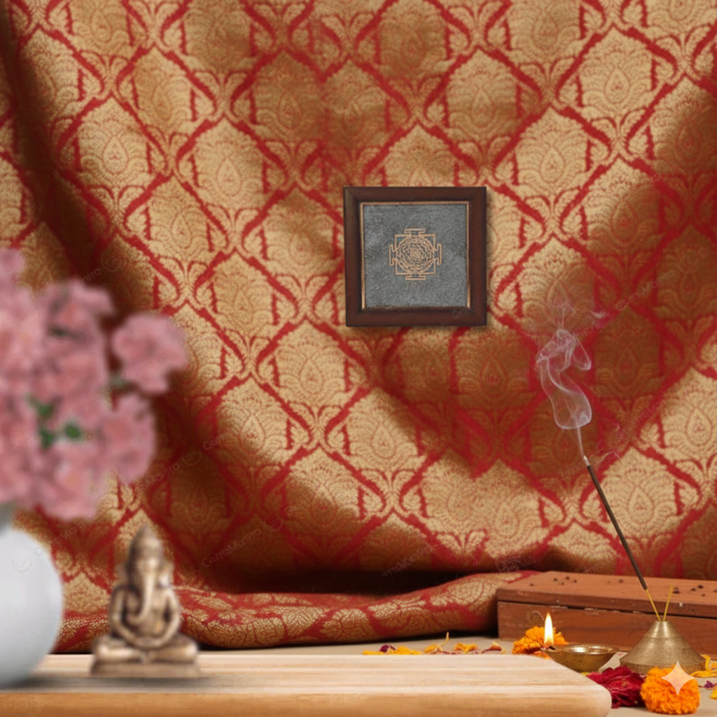 Shree Yantra Pyrite Dust Frame