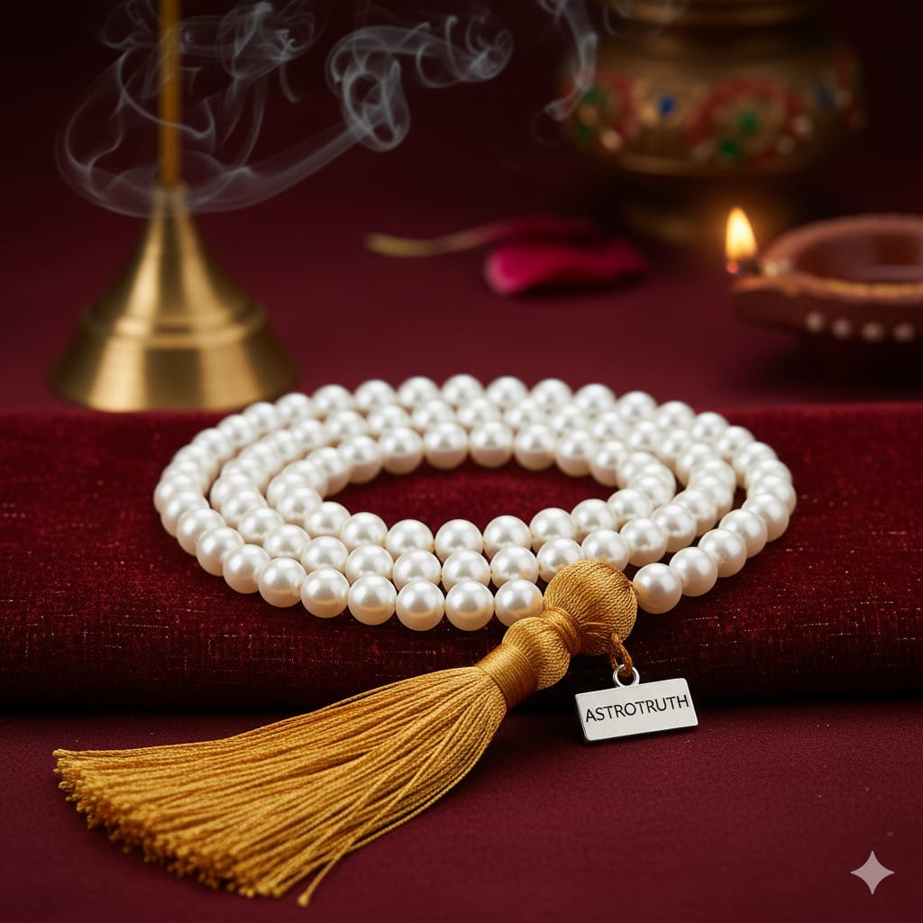 White Moti Mala