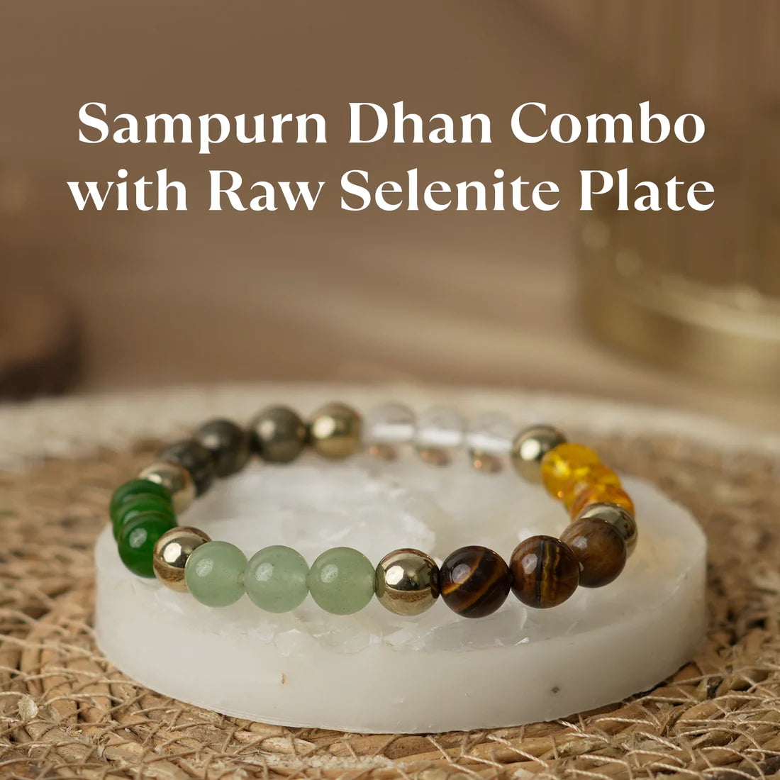 Sampurn Dhan Combo with Raw Selenite Plate