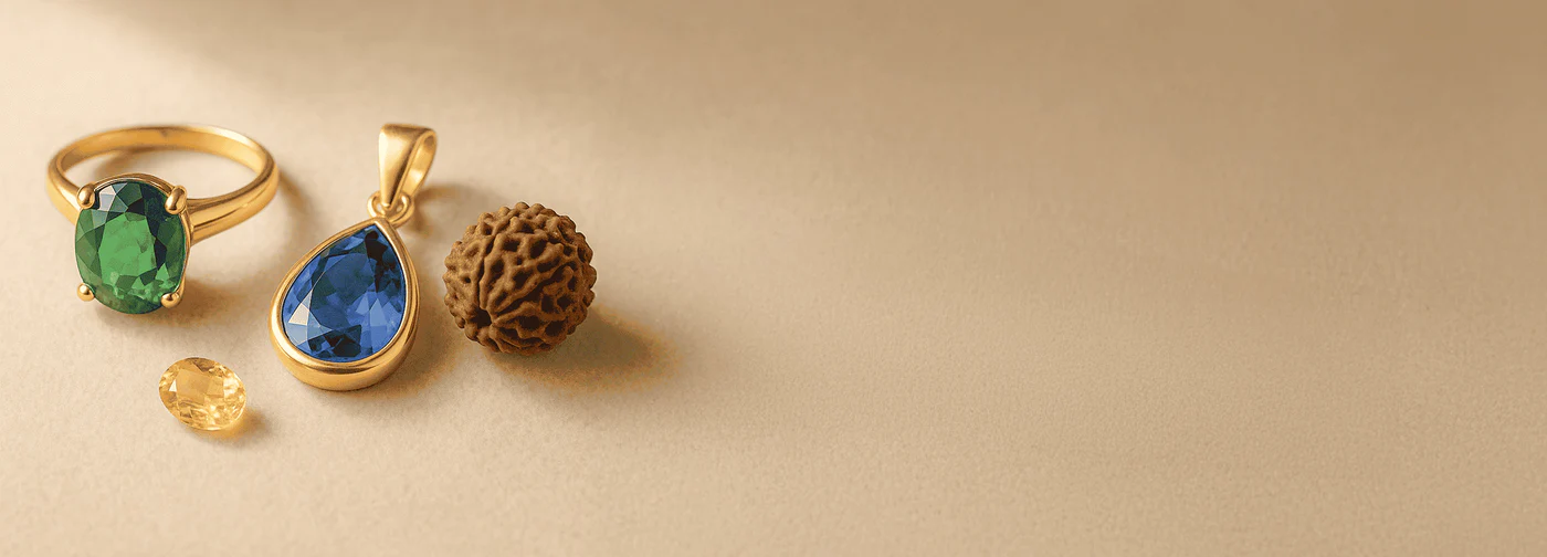 Rudraksha & Crystal Combination Bracelet